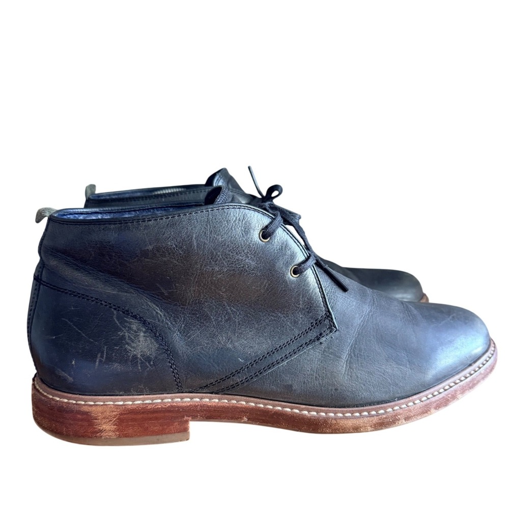 Cole Haan Chukka Boots Mens 10.5 C25100 Grand.OS Black Leather Lace Up EUC